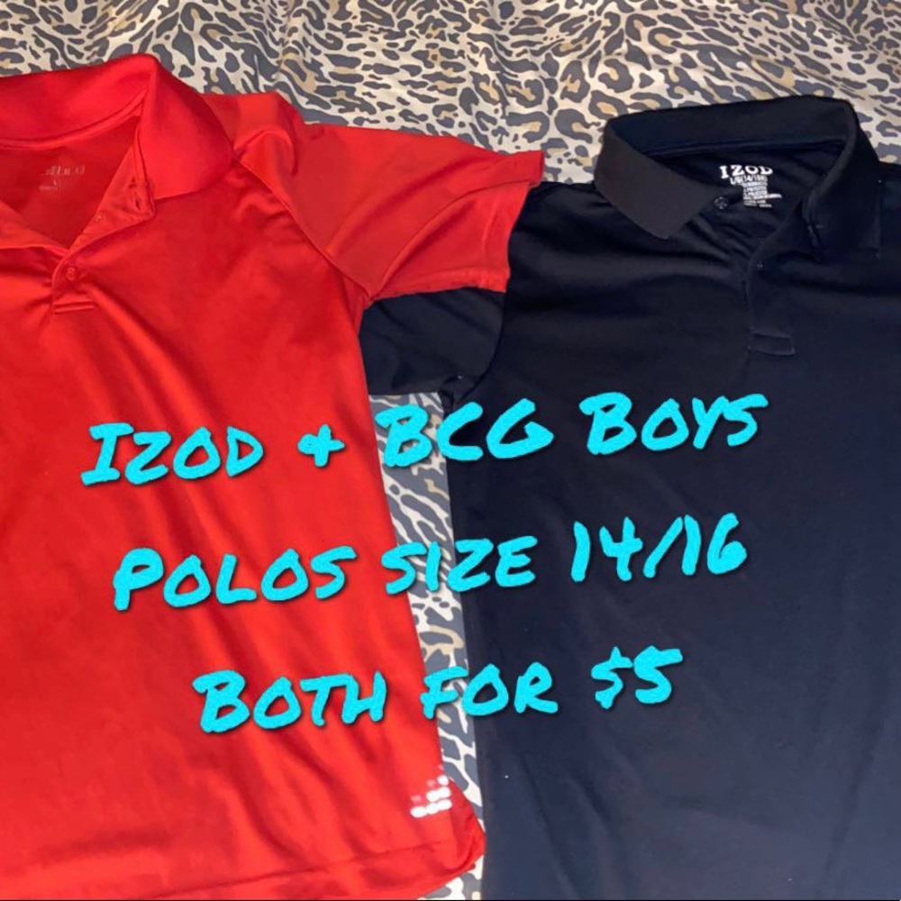 Izod & BCG Boys polos.